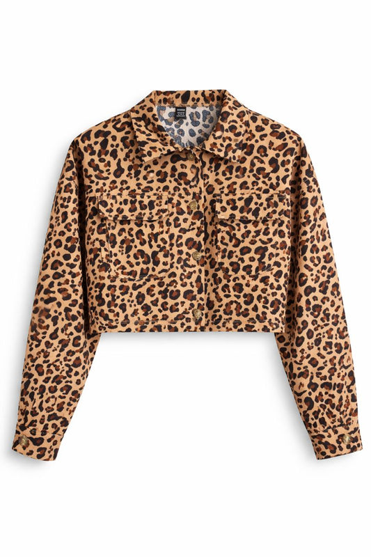 Leopard Print Crop Jacket