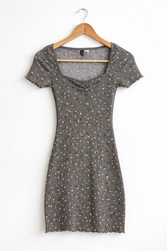 Floral Body Con Midi Dress