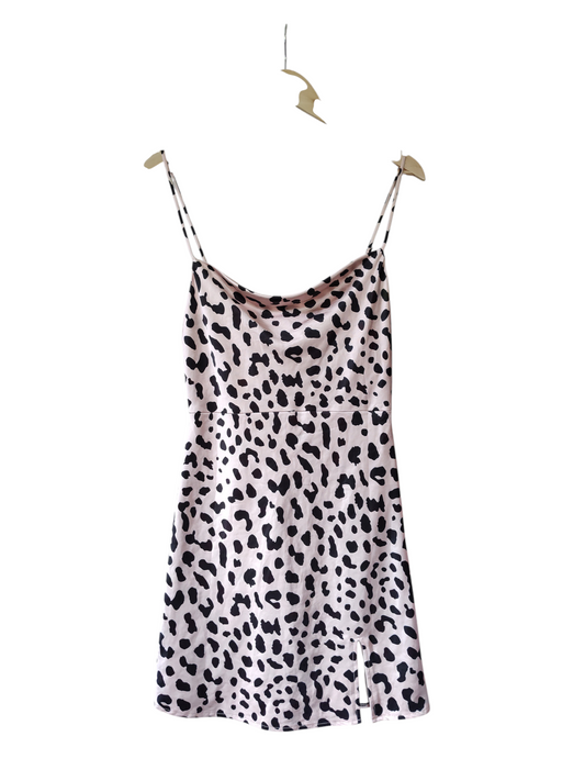 Hello Molly Blush Animal-Print Satin Mini Dress