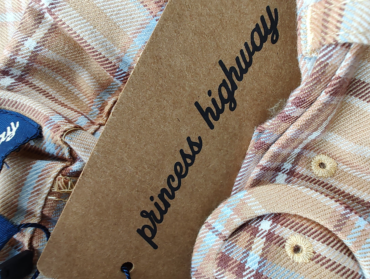 Princess Highway Tan Plaid Belted Pants