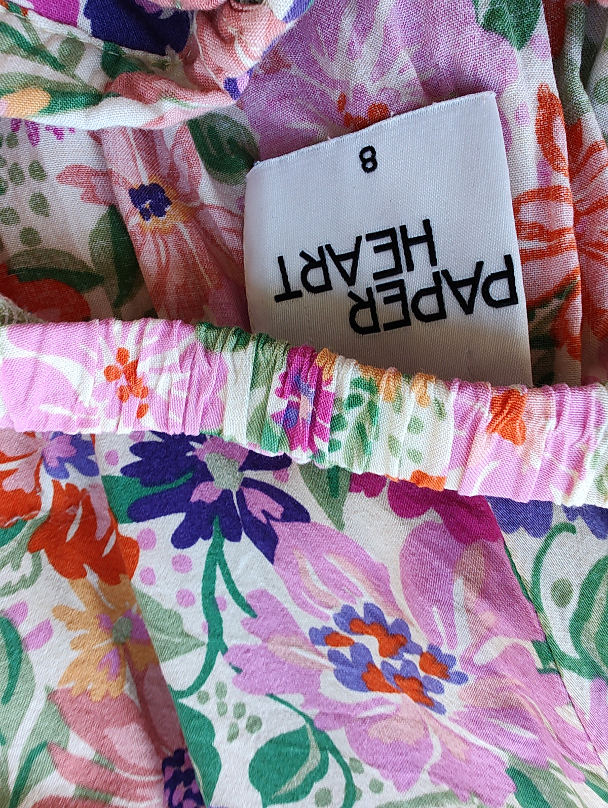Paper Heart Colourful Floral Tiered Maxi Skirt