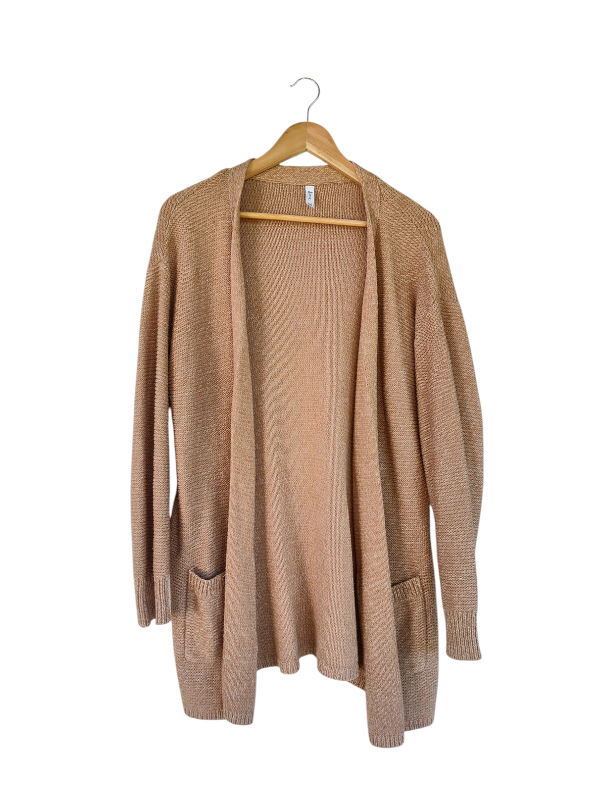 Camel Longline Knit Cardigan