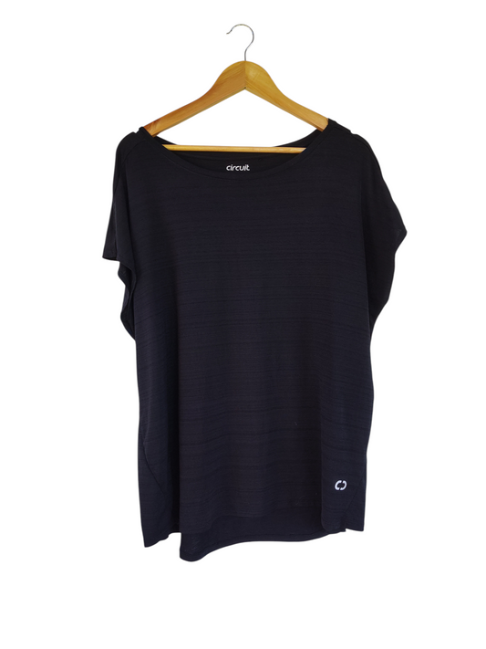 Circuit Black Relaxed Activewear T-Shirt – Size 18