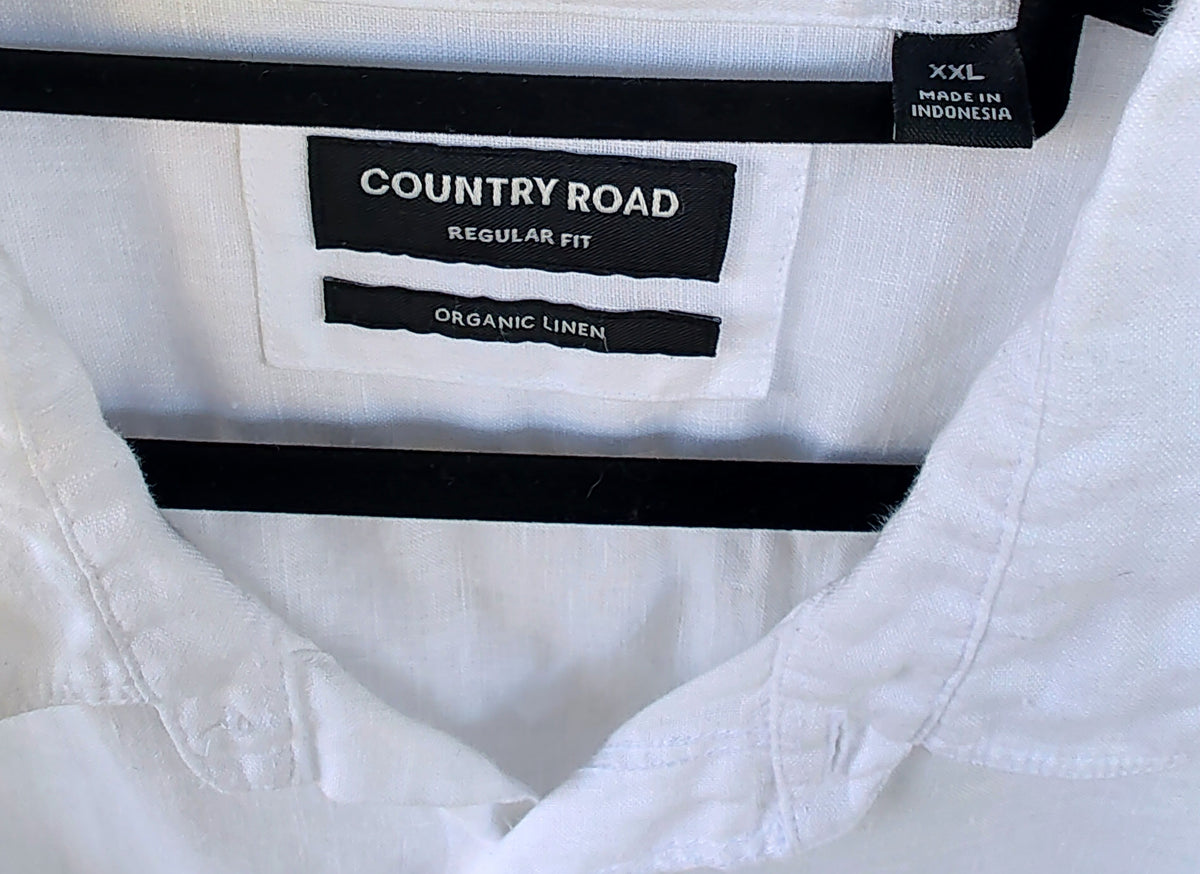 Country Road White Organic Linen Long Sleeve Shirt
