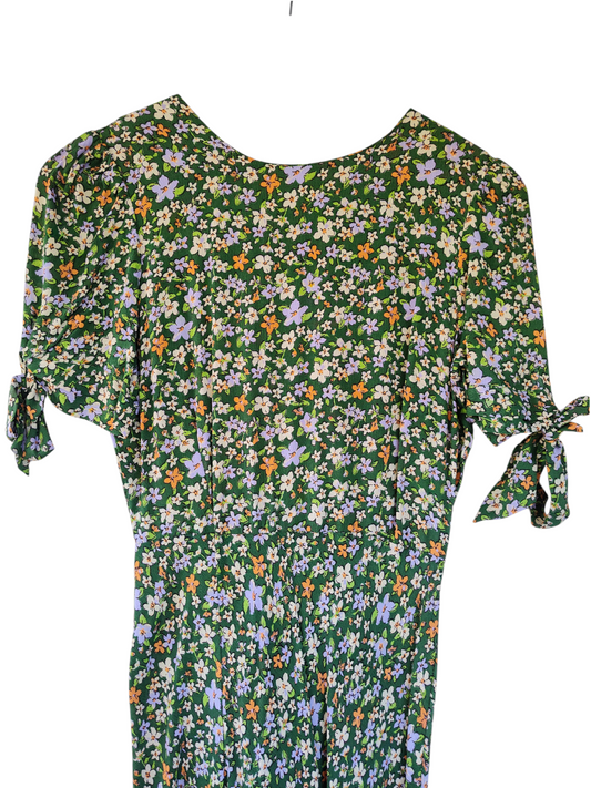 Asos Green Floral Print Maxi Dress