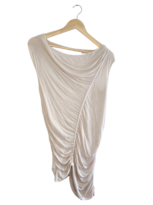CR Asymmetrical Draped Blouse