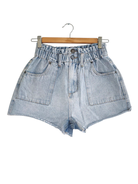 Short Blue High Waisted Jeans