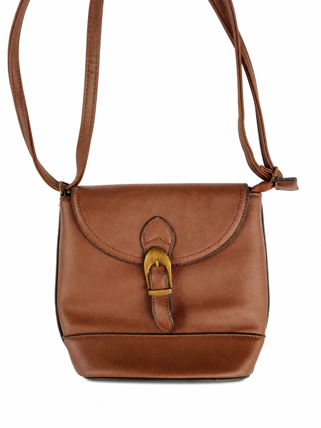 Vintage Style Brown Crossbody Bag