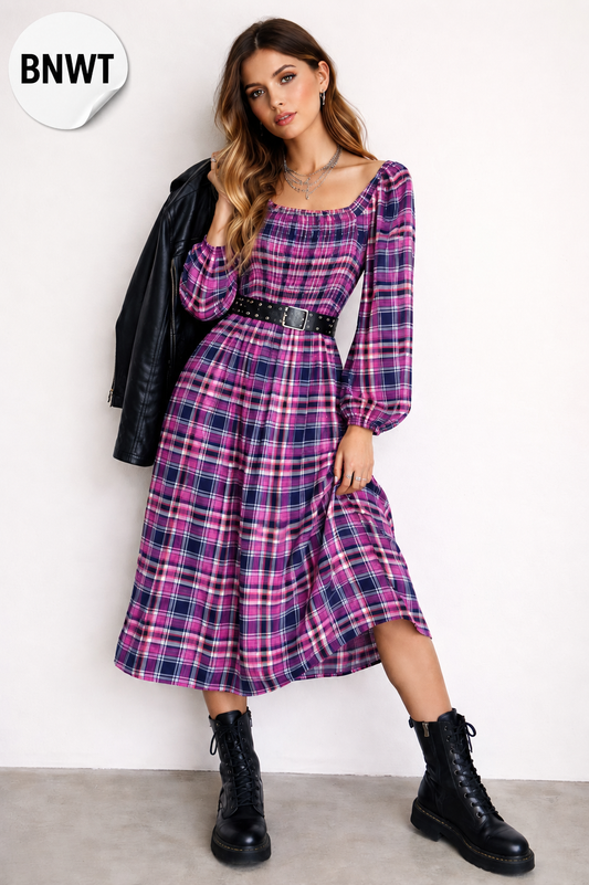 Sportsgirl Pink Checkered Dress