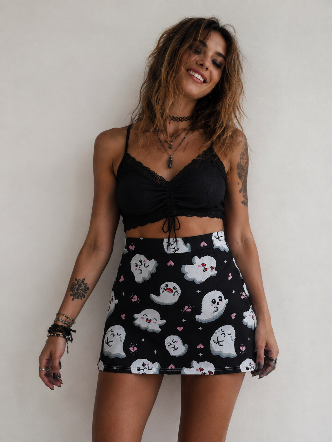 Graphic Mini Skirt
