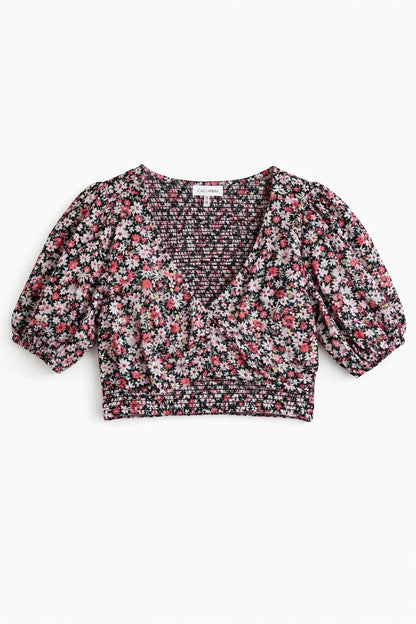 Commonry All Over Floral Print Crop Top