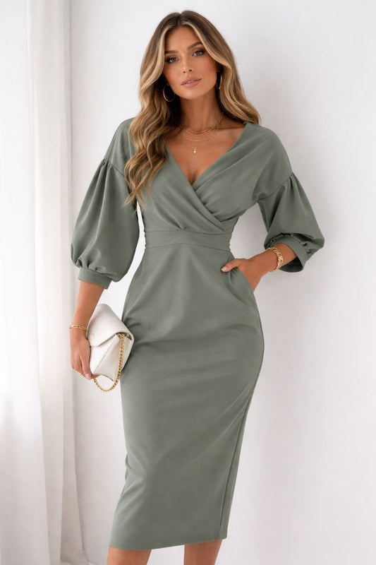Femme Lux Sage Green Dress - Brand New W Tag