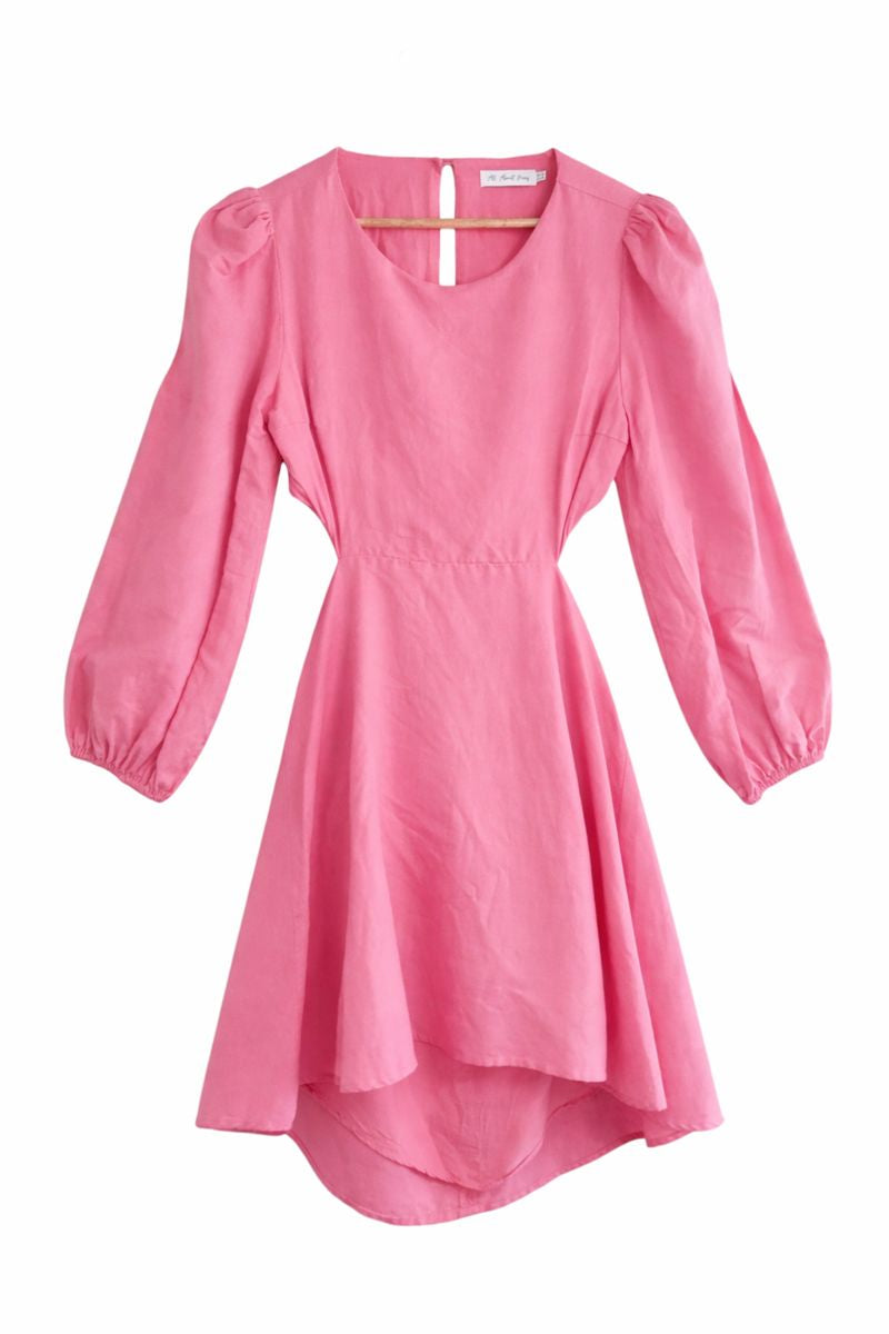 All About May Pink Open Back Dress