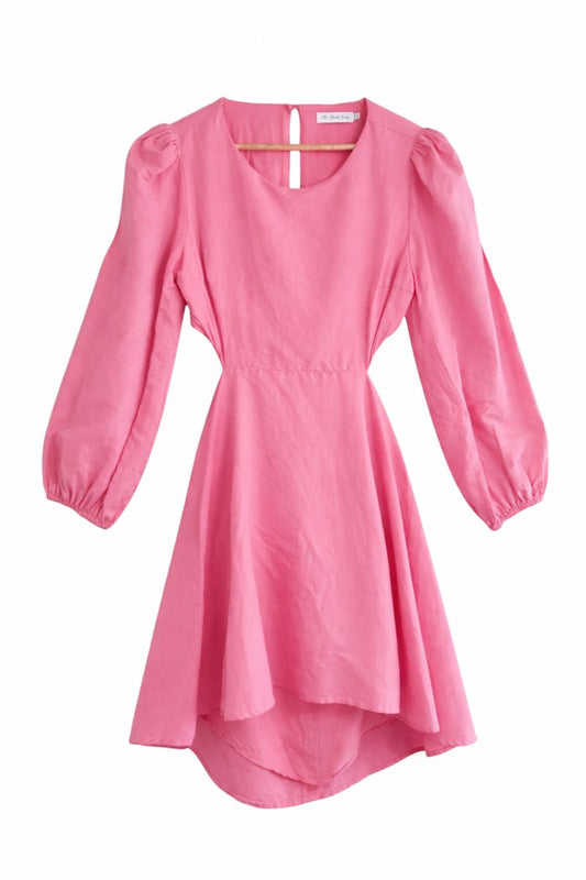 All About May Pink Open Back Dress
