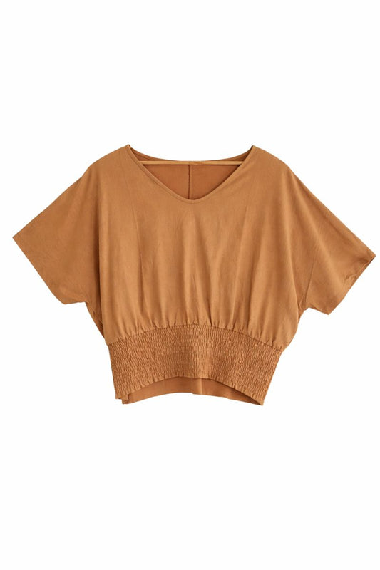 Linen Brown Top