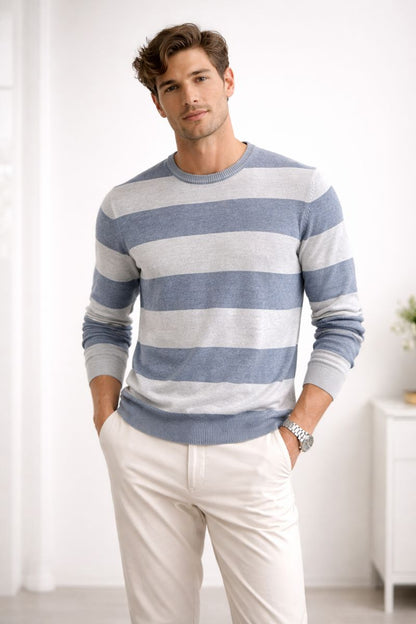 Striped Blue & White Sweater