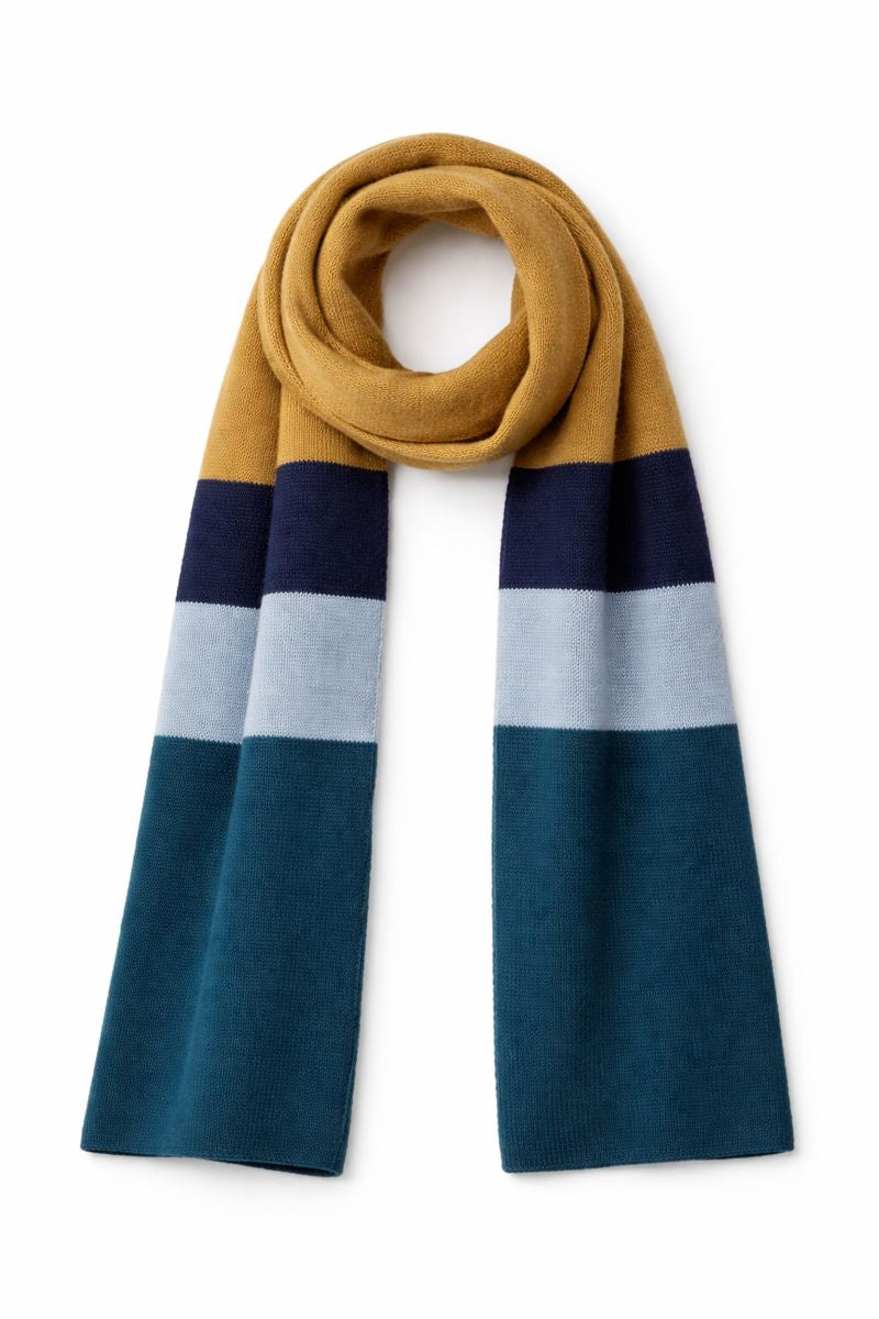 Soft Color-block Knitted Scarf