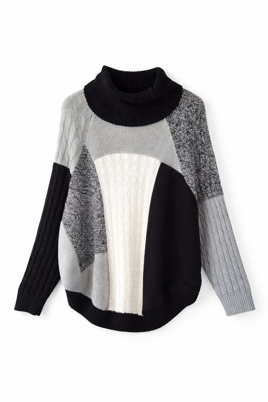 Chunky Knit Colour Block Sweater