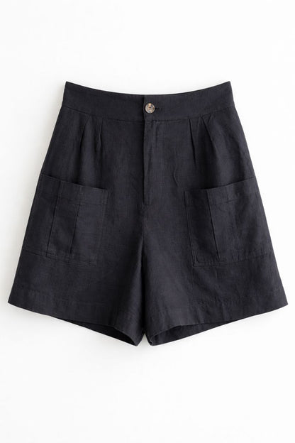 Black High Waisted Shorts