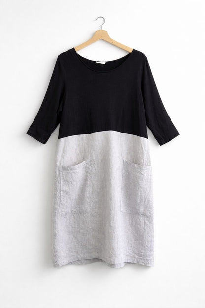 Block Colour Midi Dress Linen
