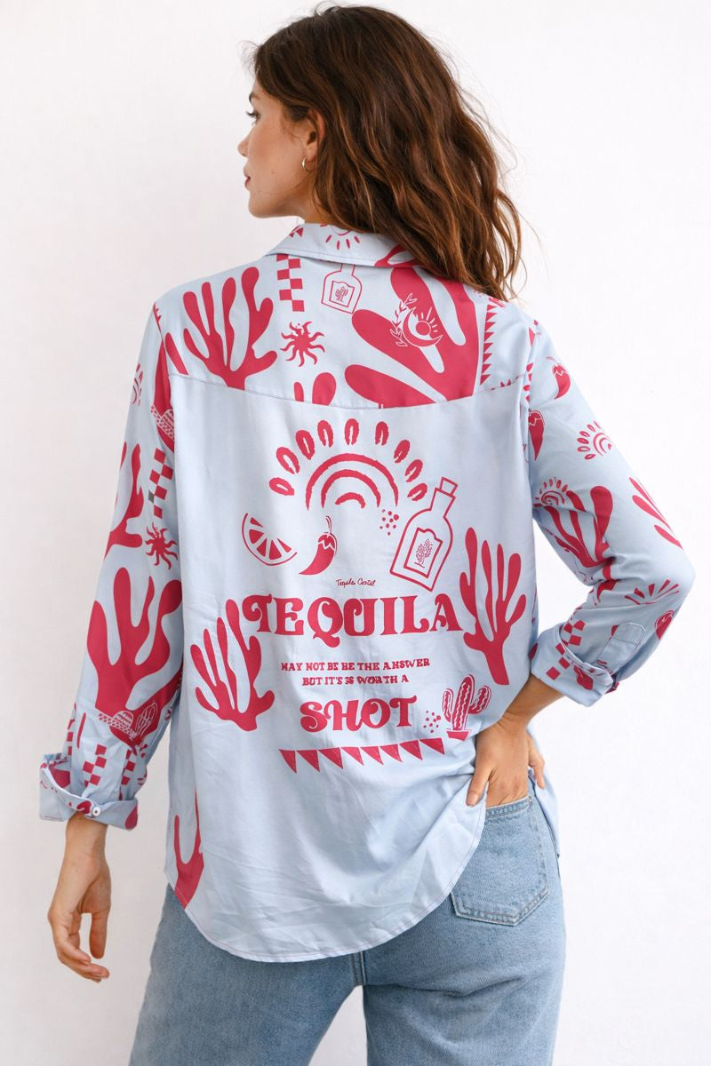 Tequila Coral Print Shirt