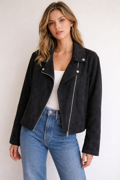 Lightweight Asymmetrical Cordrouy Style Jacket