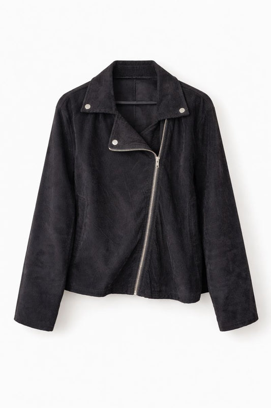 Lightweight Asymmetrical Cordrouy Style Jacket