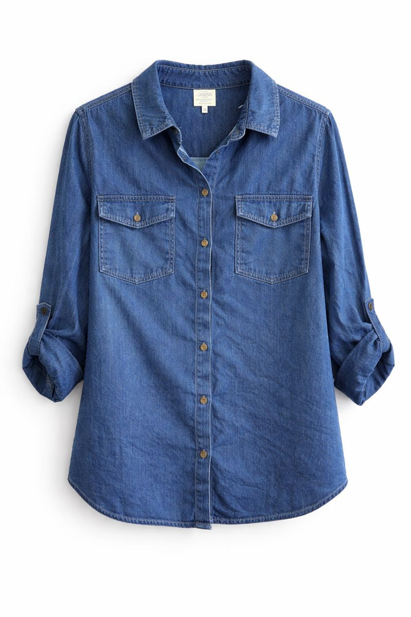 Classic Denim Button-Up Shirt