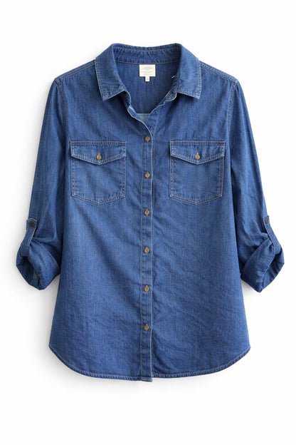 Classic Denim Button-Up Shirt