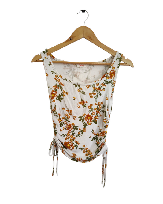 Floral Ruched Tank Top