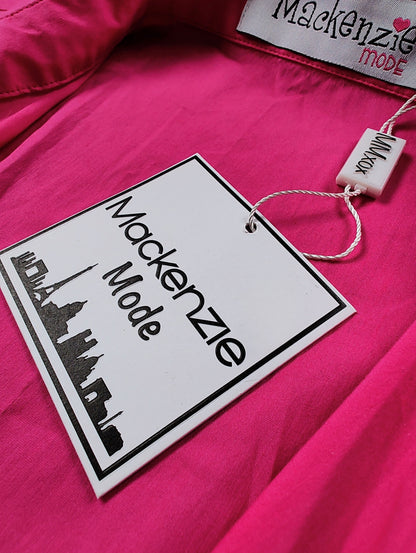 Mackenzie Mode Crop Wrap Top – Hot Pink