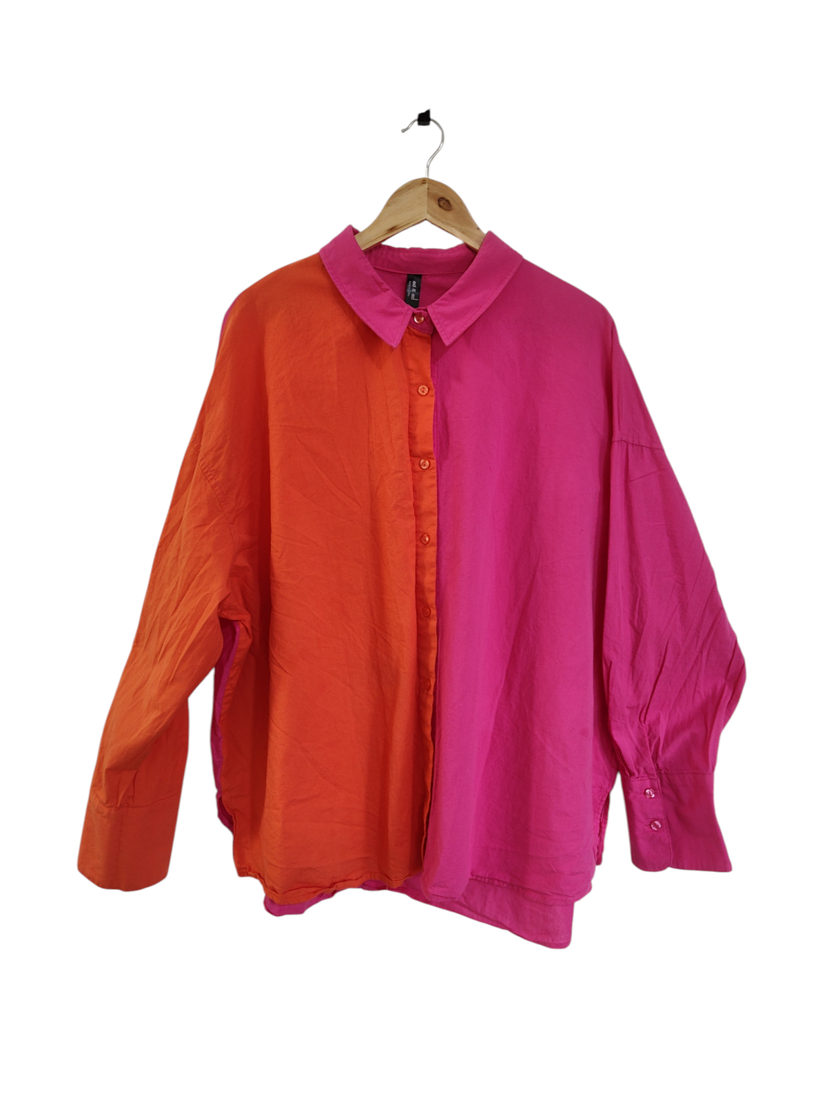 Ed.it.ed Pink and Orange Colour-Block Shirt