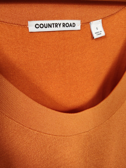 Country Road Long Sleeve Ribbed Maxi Dress – Burnt Orange