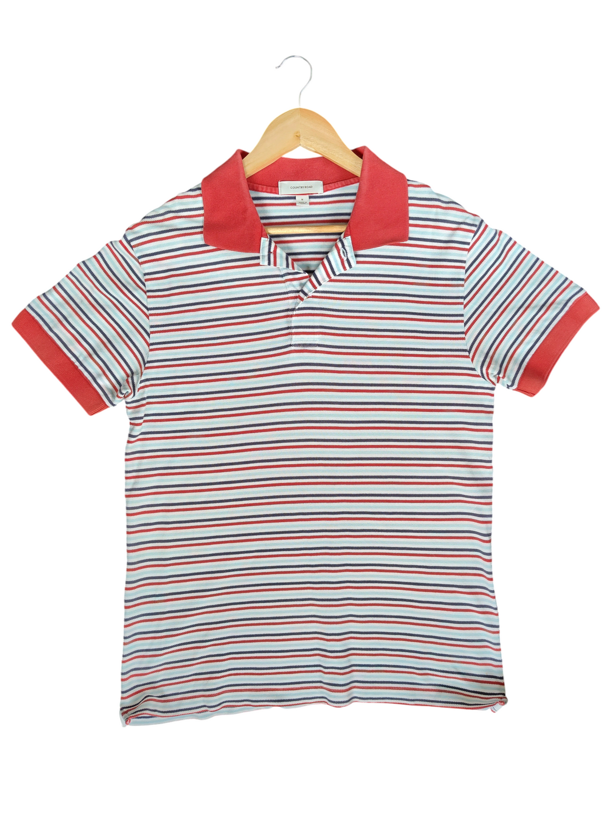 Country Road Retro Striped Polo Shirt