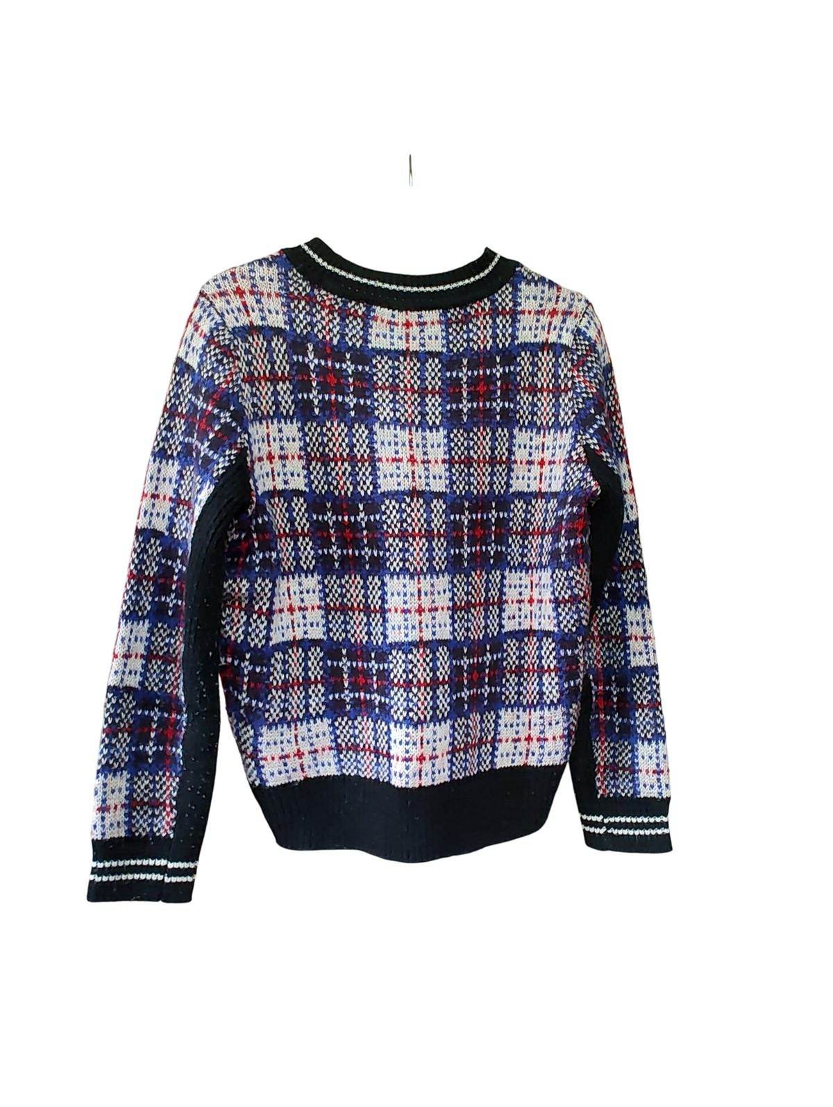 Black Tape Blue Check Knit Jumper
