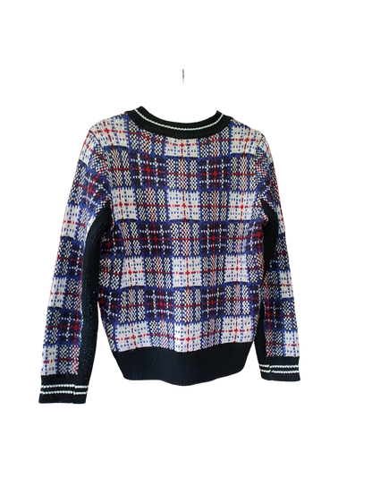 Black Tape Blue Check Knit Jumper