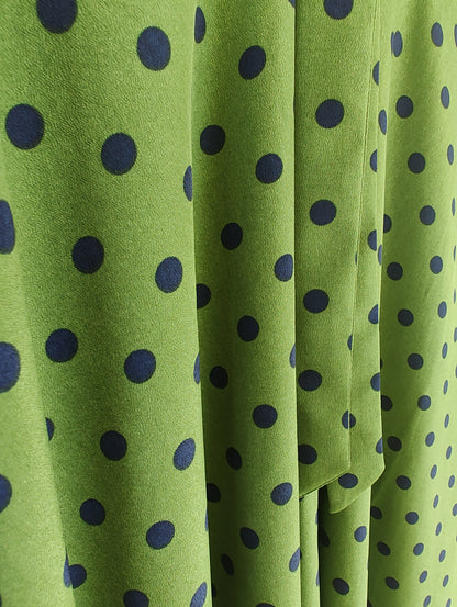 Princess Highway Green Polka-Dot Midi Dress