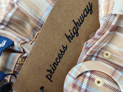 Princess Highway Tan Plaid Belted Pants