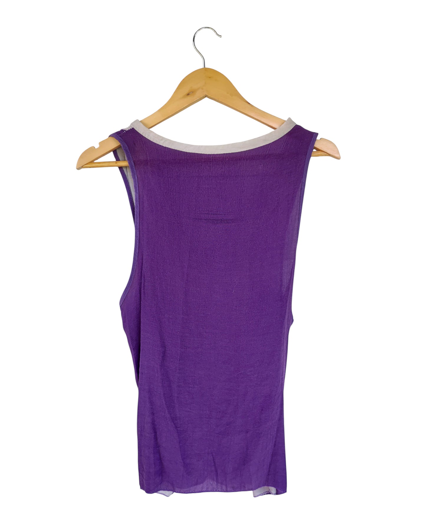 Purple & Cream Layered Boho Top
