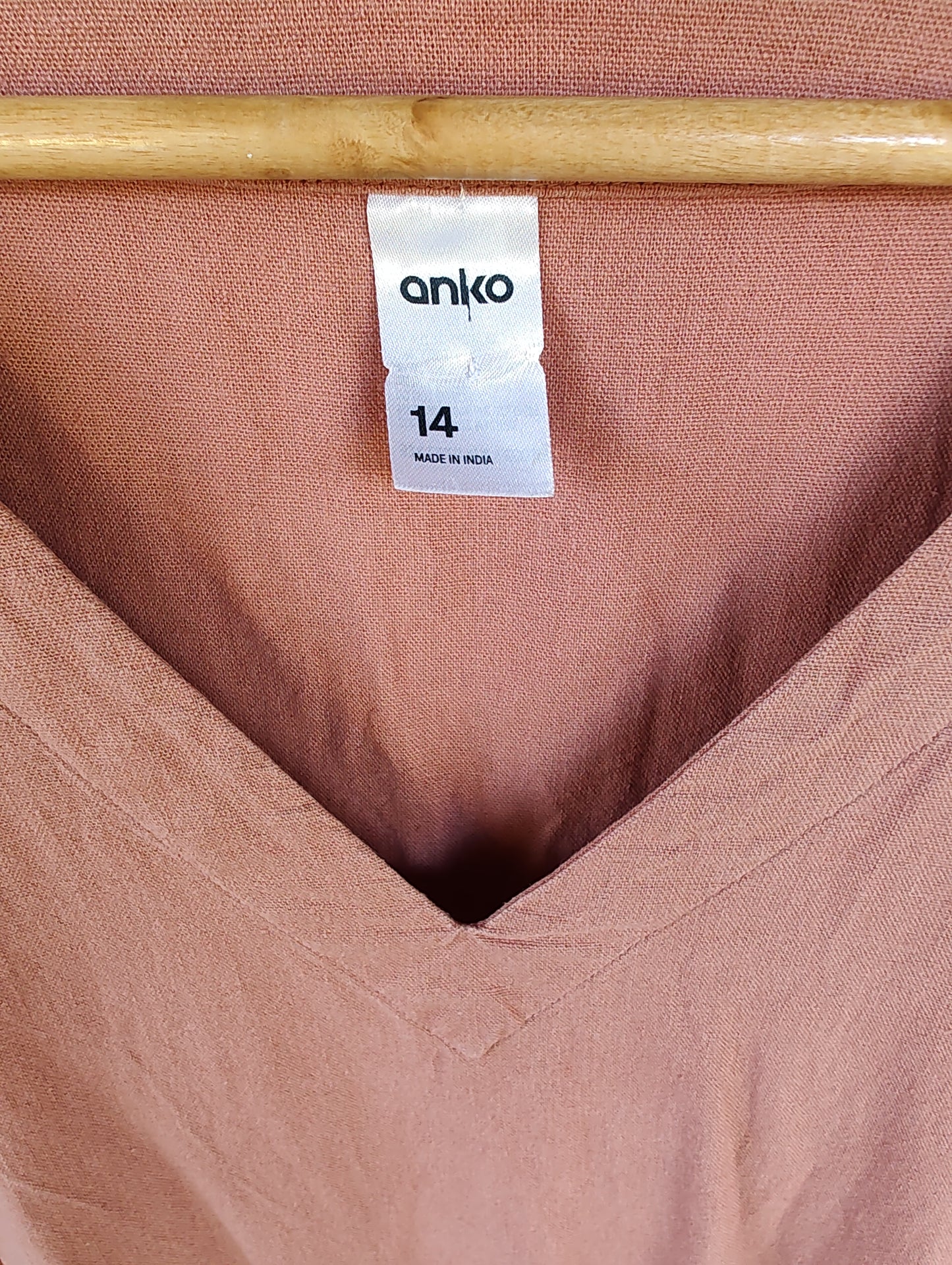 Dusty Rose V-Neck Babydoll Mini Dress
