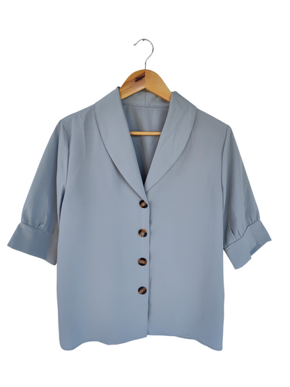 Vintage Style Button Up Blouse