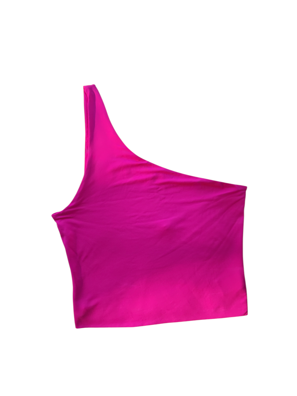 Hot pink one-shoulder top