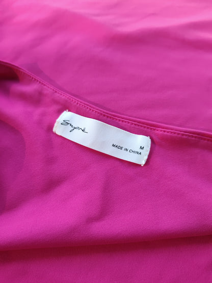 Hot pink one-shoulder top