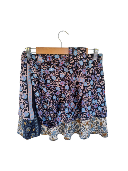 Boho floral wrap skirt