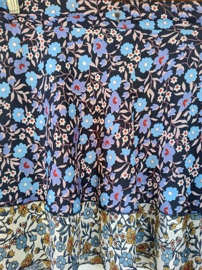 Boho floral wrap skirt