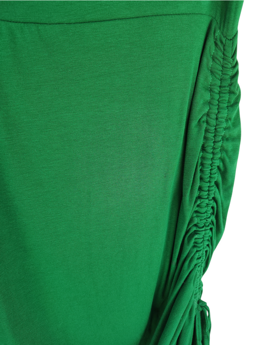 Minx & Moss Emerald Green Ruched Maxi Skirt