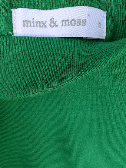 Minx & Moss Emerald Green Ruched Maxi Skirt