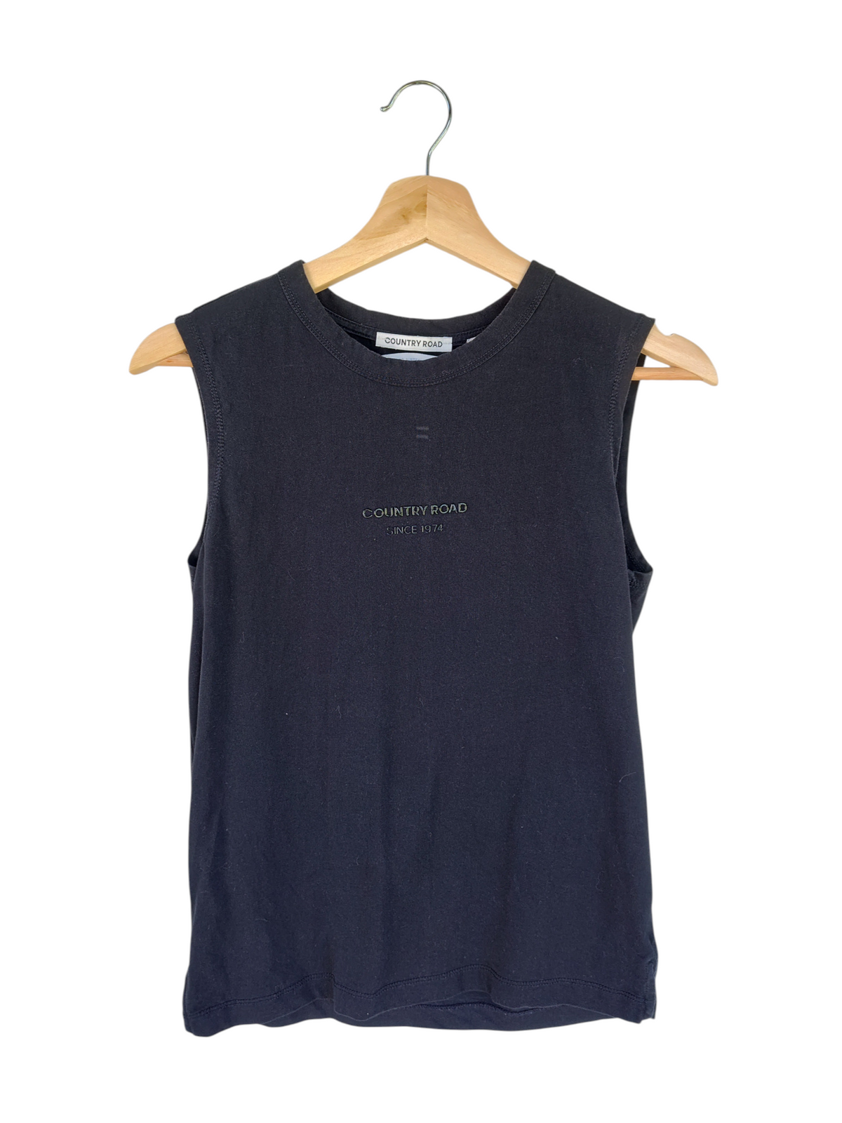 Country Road Black Logo Sleeveless Tank Top