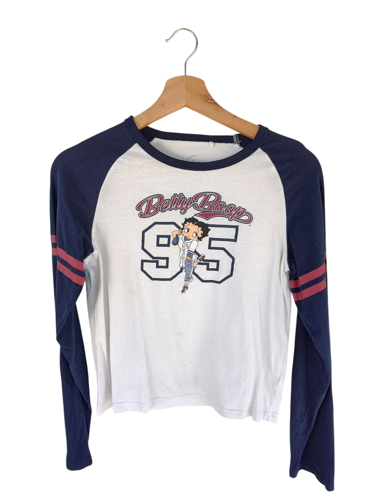 Betty Boop 95 Long Sleeve Raglan Graphic Tee