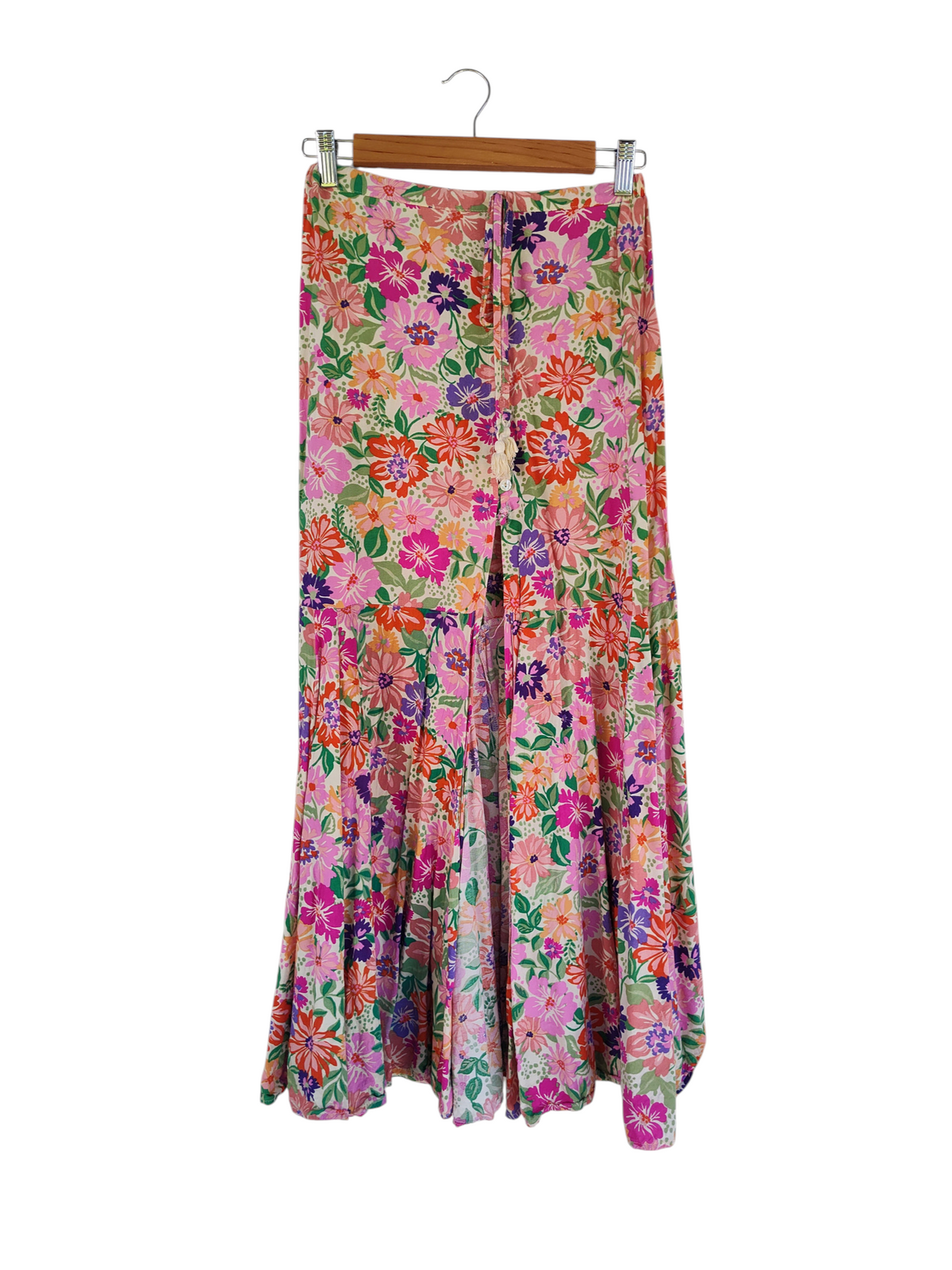 Paper Heart Colourful Floral Tiered Maxi Skirt